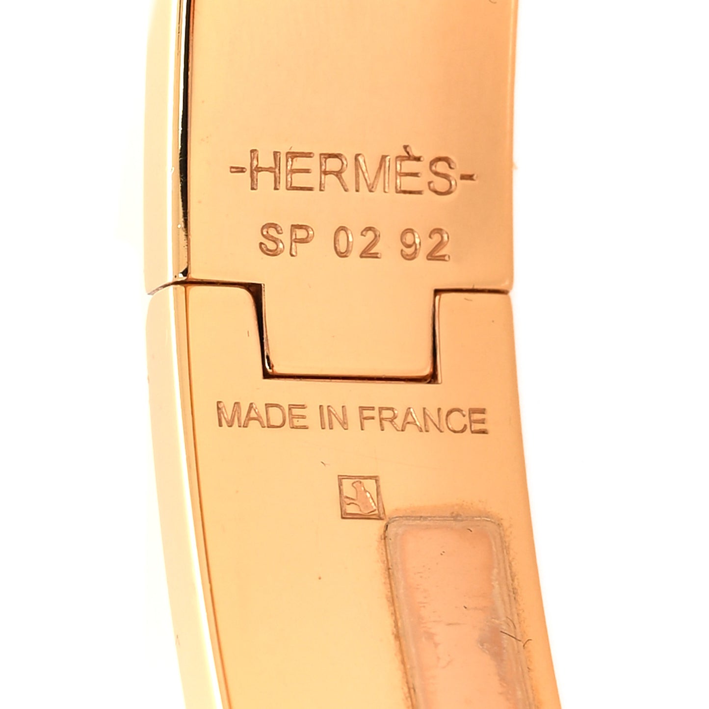 Enamel Narrow Clic Clac H Bracelet GM White