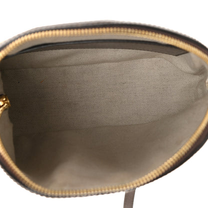 Gucci Monogram Jumbo GG Textured Dollar Calfskin Web Small Ophidia Dome Shoulder Bag Camel Ebony New Acero 4 of 9