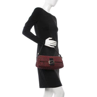 Fendi Zucca Baguette Red 2 of 10