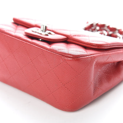Chanel Caviar Quilted Mini Square Flap Red 6 of 9