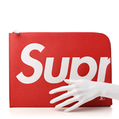 Louis Vuitton X SUPREME Epi Pochette Jour GM Red 2 of 8