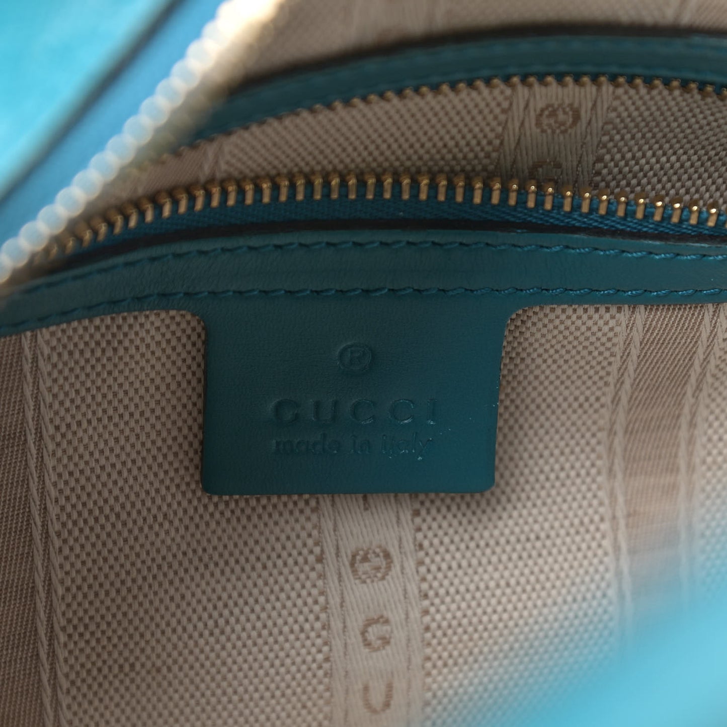 Calfskin Diamante Small Top Handle Bag Turquoise