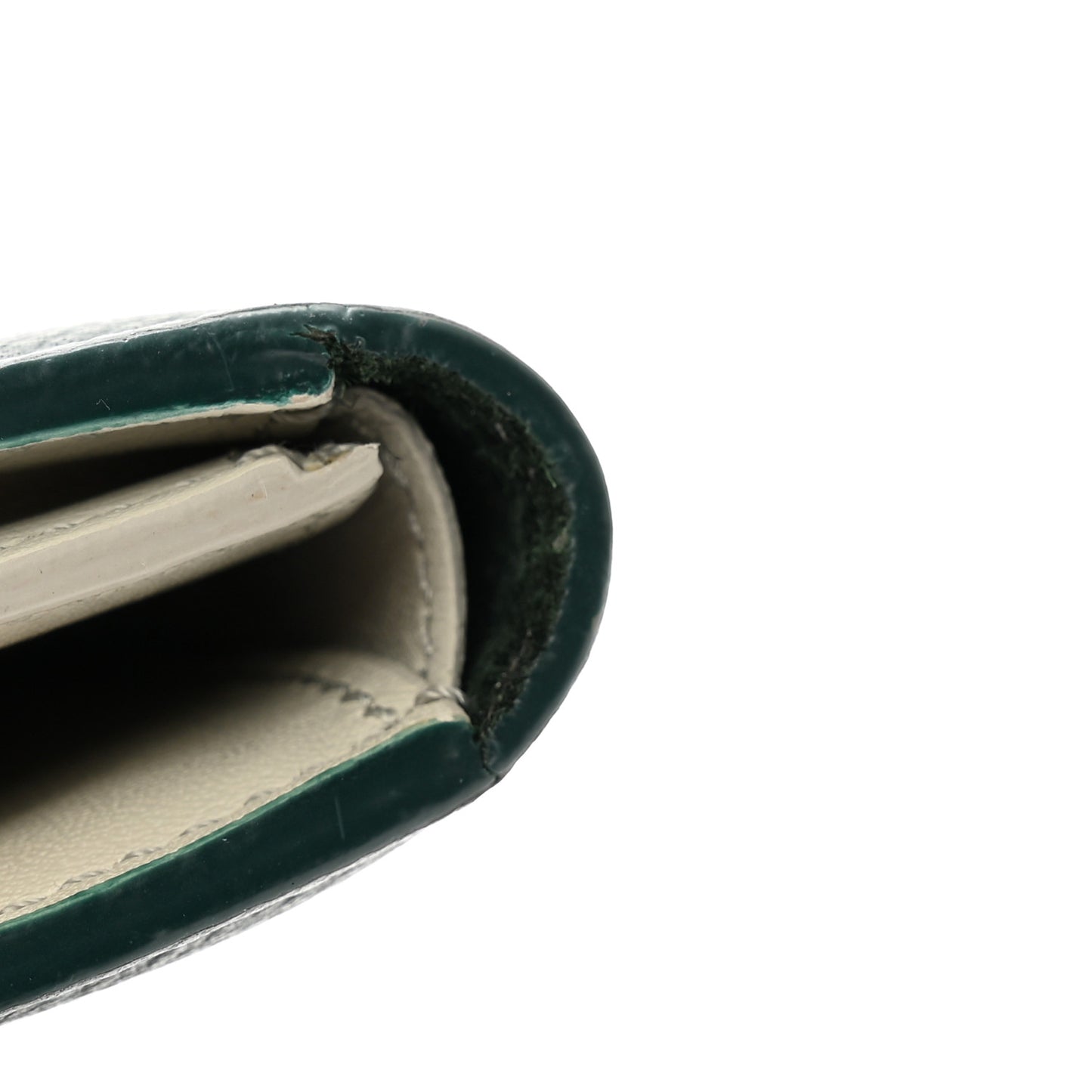 Grained Calfskin Small Multifunction Strap Wallet Dark Green