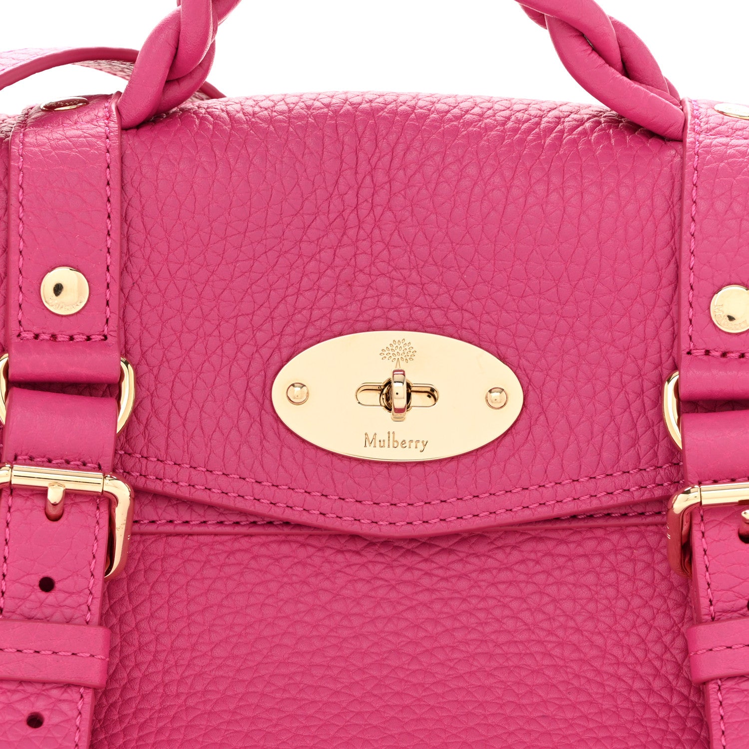 Mulberry Heavy Grain Mini Alexa Mulberry Pink 1800069 – FASHIONPHILE