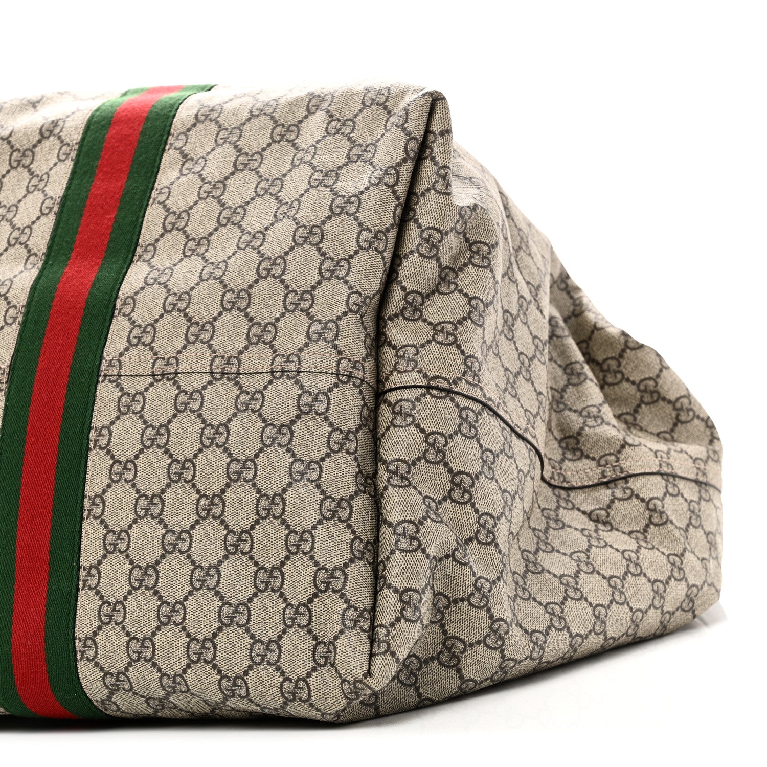 Gucci Tender GG Supreme Monogram Textured Dollar Calfskin Web Medium Jackie 1961 Crossbody Bag Beige Ebony New Acero 11 of 11