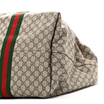 Gucci Tender GG Supreme Monogram Textured Dollar Calfskin Web Medium Jackie 1961 Crossbody Bag Beige Ebony New Acero 11 of 11