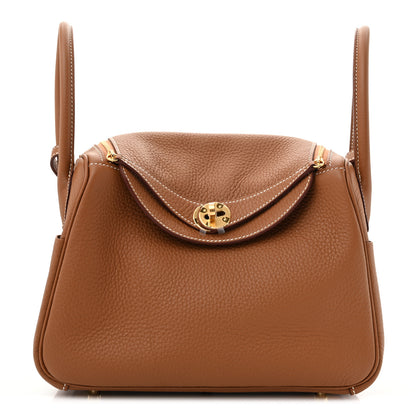 Hermes Taurillon Clemence Lindy 26 Gold 1 of 11