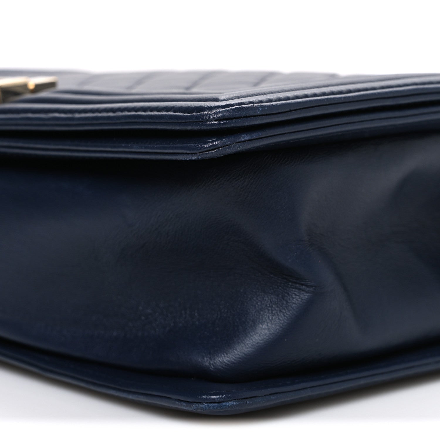Chanel Lambskin Quilted New Medium Boy Flap Dark Navy Blue 1859444