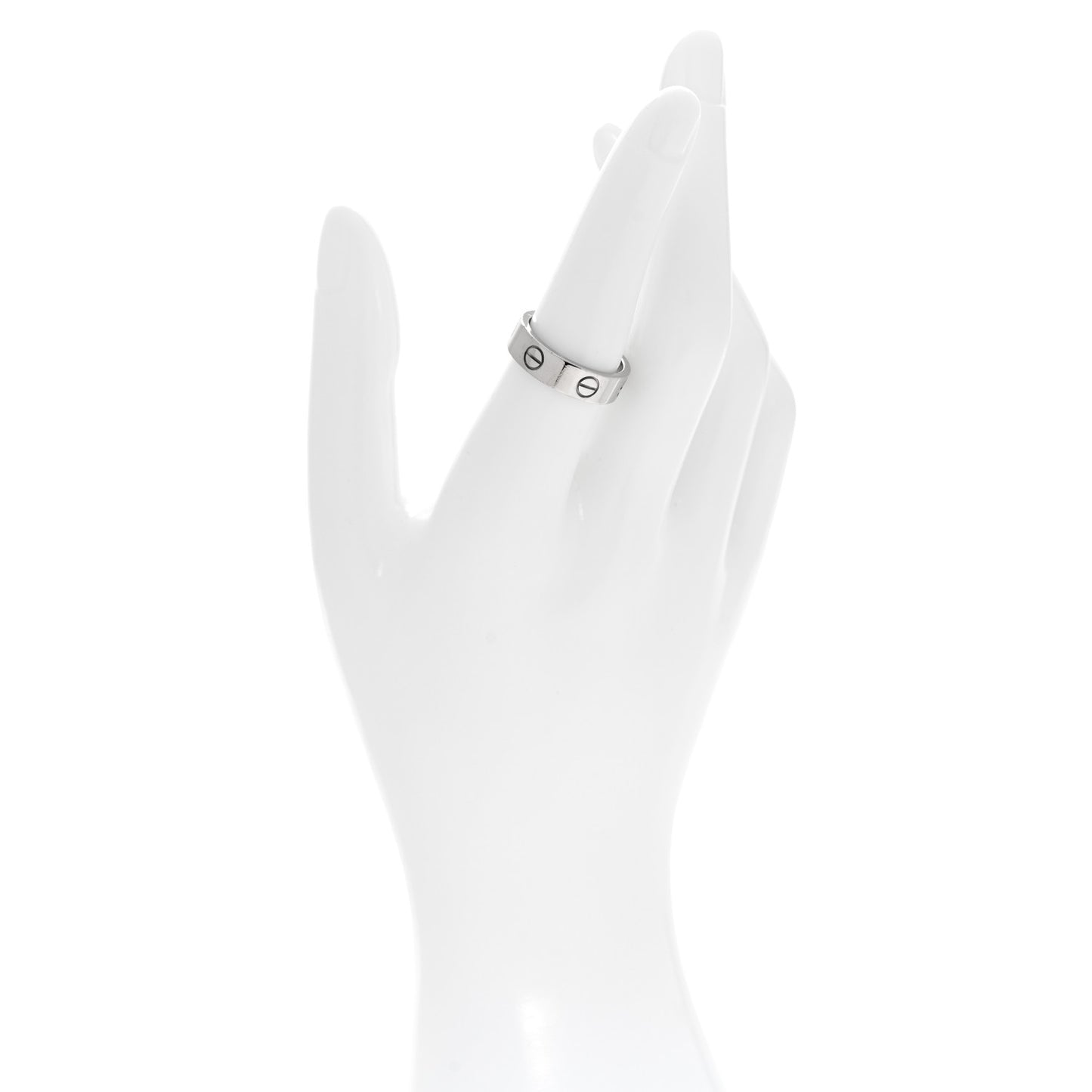18K White Gold 5.5mm LOVE Ring 55 7.25