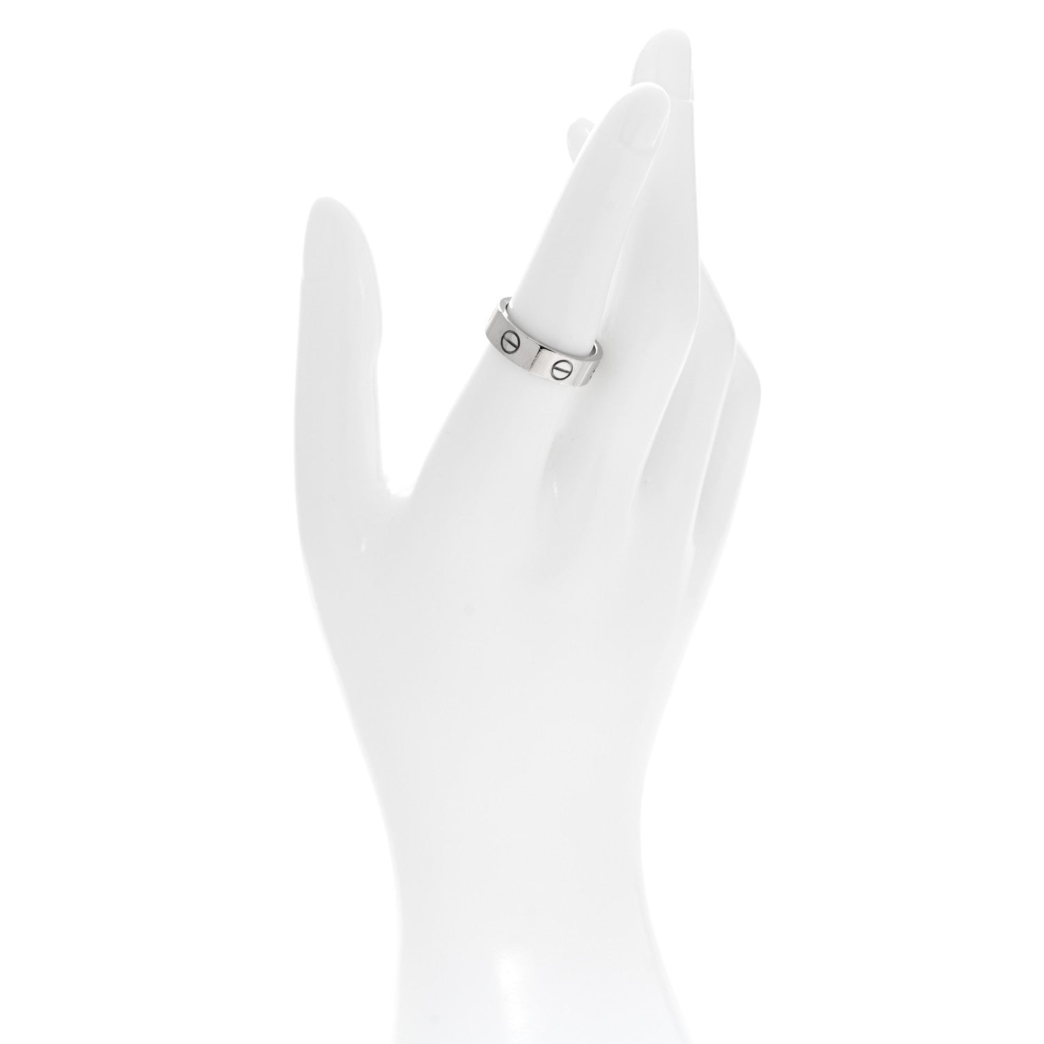 Cartier 18K White Gold 5.5mm LOVE Ring 55 7.25 2 of 4