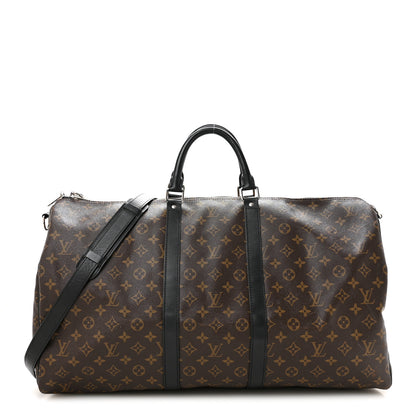 Louis Vuitton Monogram Macassar Keepall Bandouliere 55 1 of 13