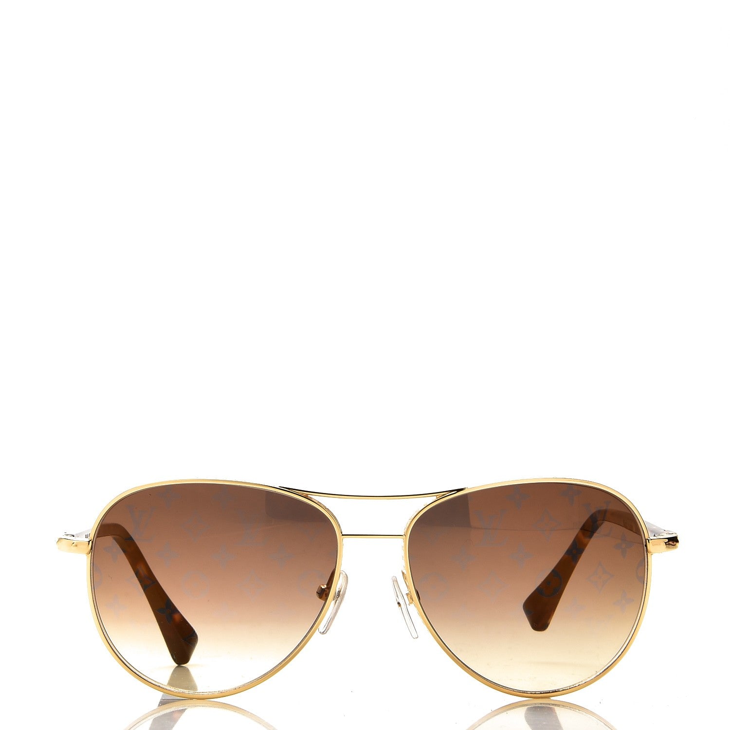 Louis Vuitton Conspiration Pilote Sunglasses Z0164U Gold 2 of 8