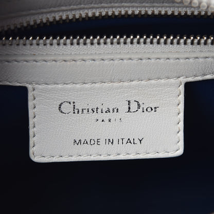 Christian Dior Lambskin Embroidered Sequin Medium Flower Lady Dior Off White 7 of 11