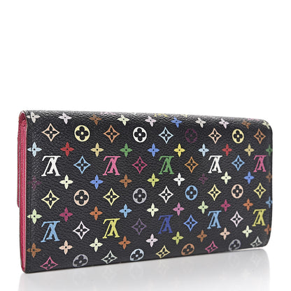 Louis Vuitton Monogram Multicolor Sarah Wallet Black Grenade 3 of 8