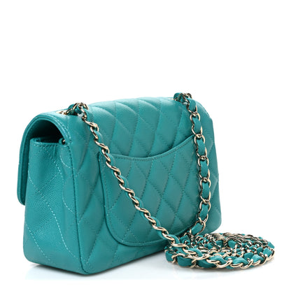Chanel Caviar Quilted Mini Rectangular Flap Blue 3 of 11