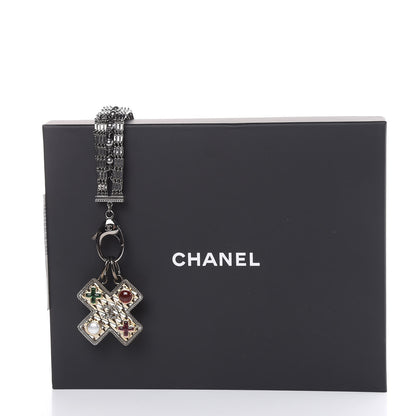 Chanel Ruthenium Resin Pearl CC Cross Long Pendant Necklace Multicolor 7 of 7