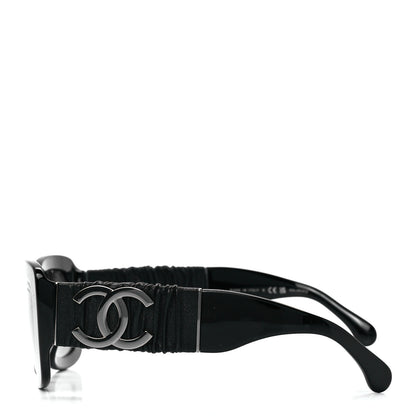 Chanel Acetate Calfskin Polarized Square Sunglasses 5473-Q-A Black 3 of 8