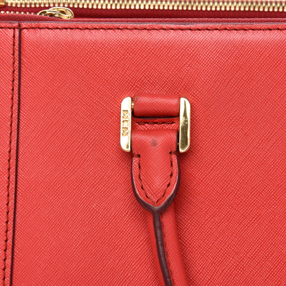 MCM Saffiano Nuovo Tote Hot Coral 12 of 14