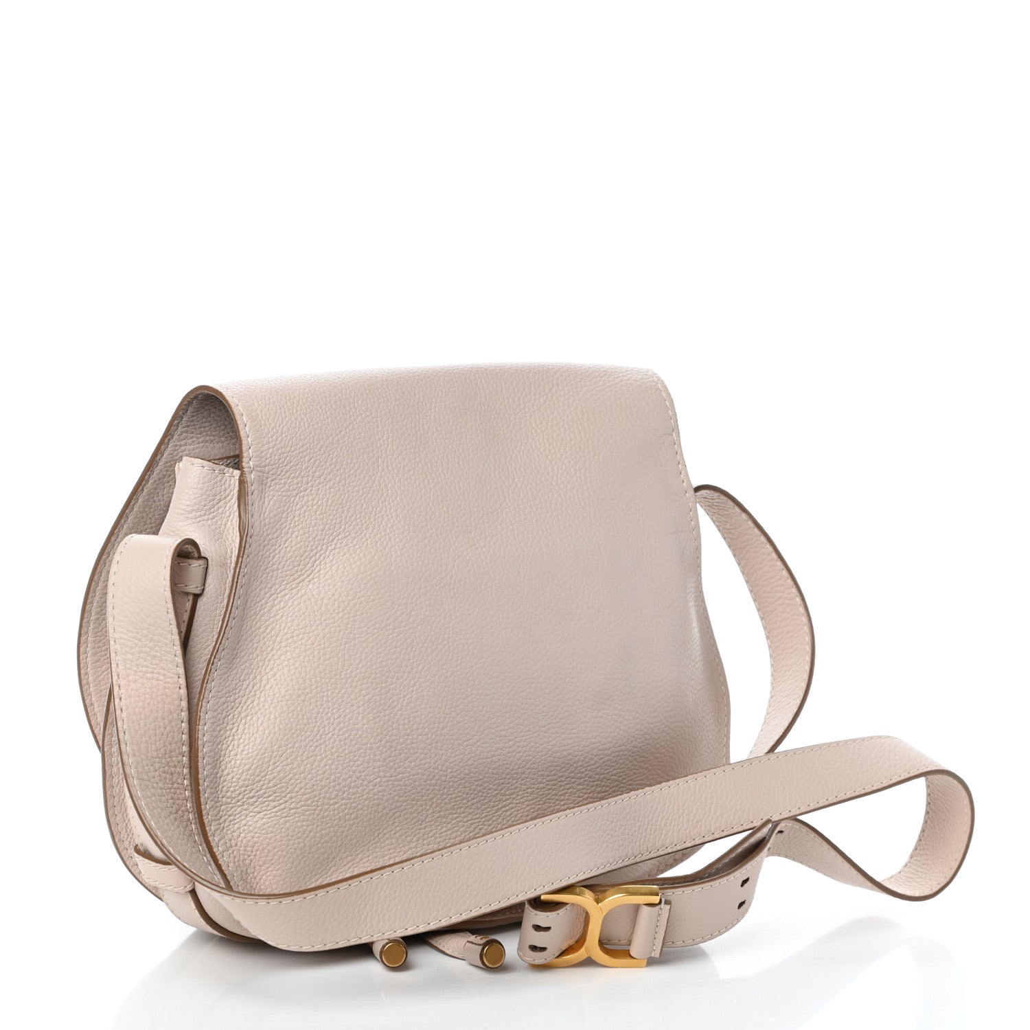 Chloe Calfskin Medium Marcie Round Crossbody Bag Abstract White 3 of 10