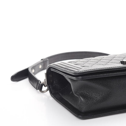 Chanel Caviar Quilted Medium Boy Flap Black 12 of 19