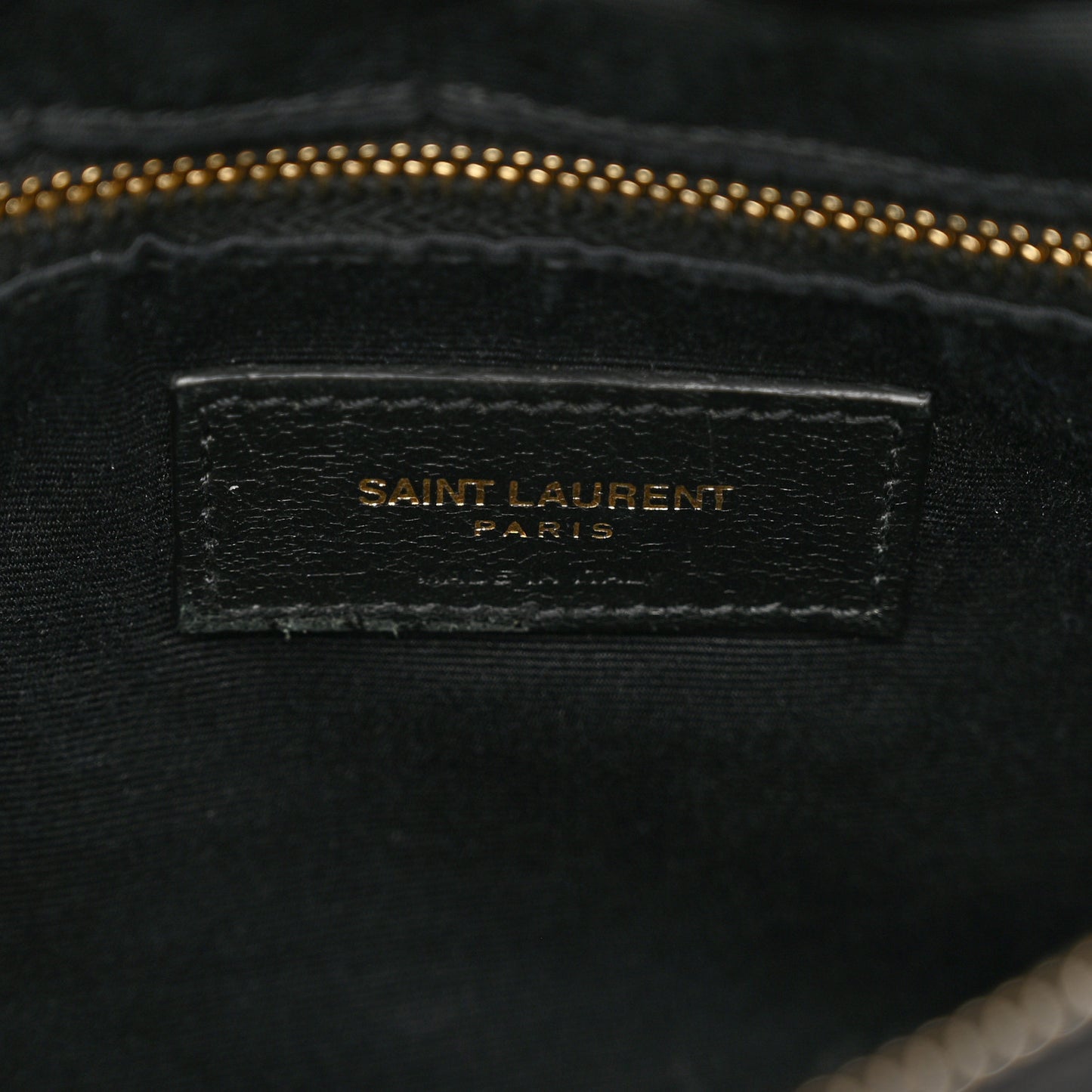 Calfskin Y Quilted Monogram Medium Loulou Chain Satchel Black