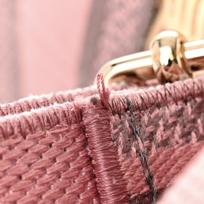 Christian Dior Wicker Oblique Medium Lady Dior Bag Pink Grey 11 of 11