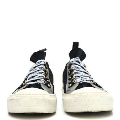 Christian Dior Technical Knit Calfskin Womens Walk'N'Dior High Top Sneakers 40 Black 3 of 9