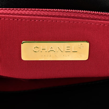 Chanel Goatskin Quilted Large Chanel 19 Flap Black 8 of 13