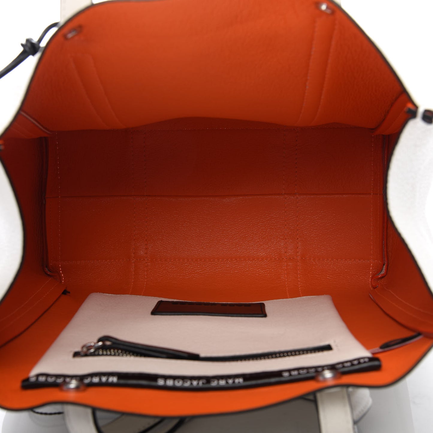 Grained Calfskin The Tag Tote White