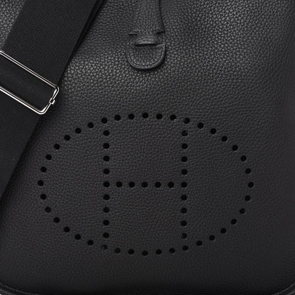 Hermes Taurillon Clemence Evelyne III PM Black 9 of 10