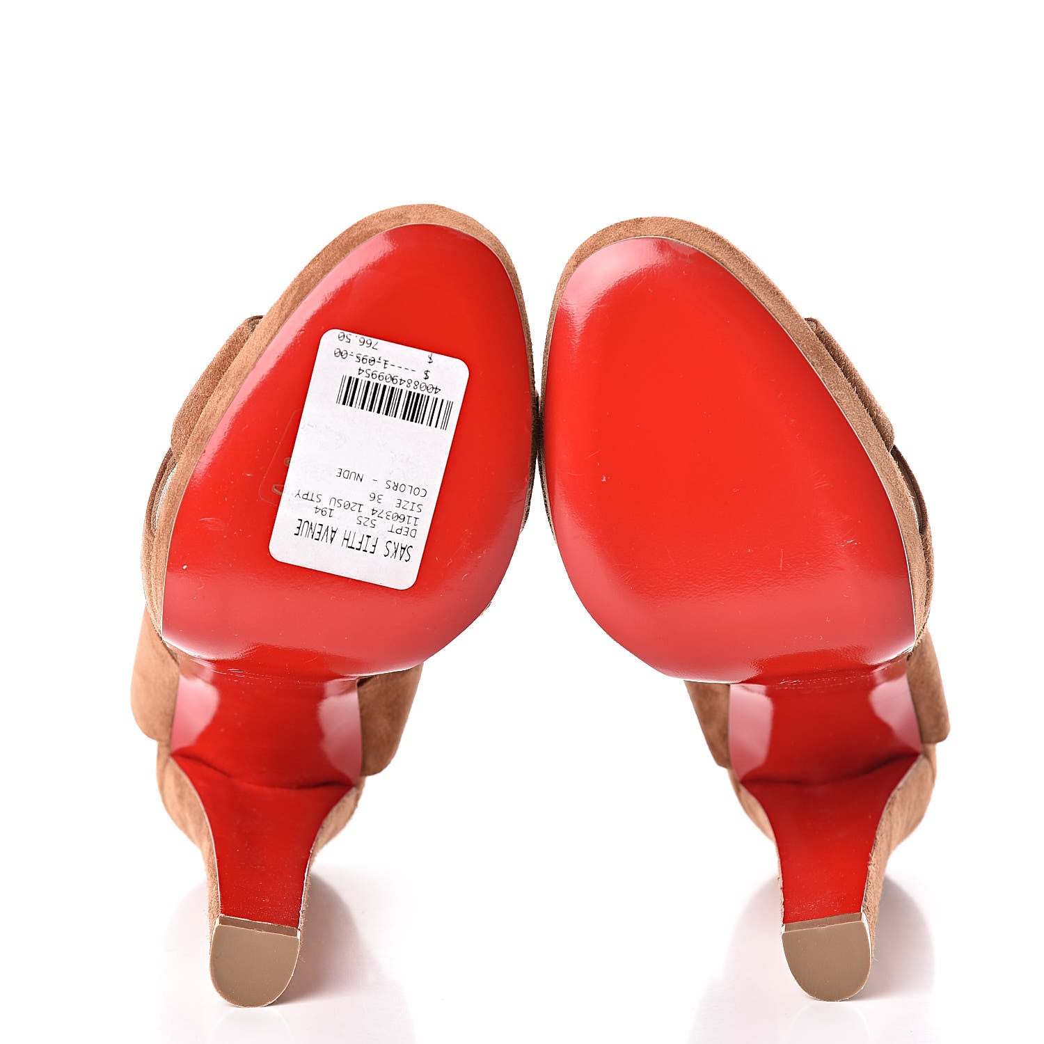 Christian Louboutin Suede Apron Lili 120 Pumps 36 Noisette 5 of 9
