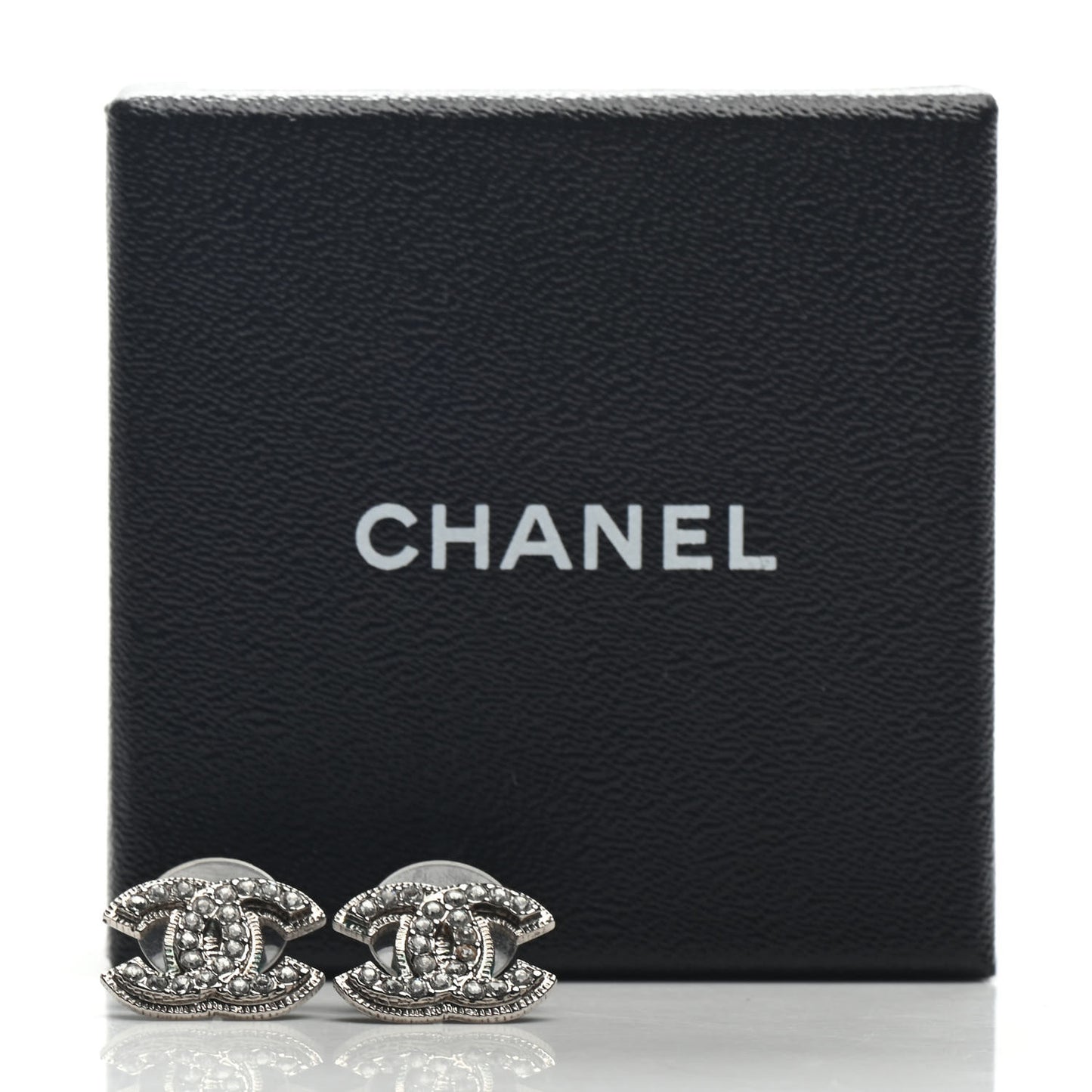 Crystal Mini CC Earrings Silver