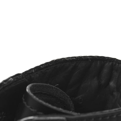 Prada Spazzolato Rois Re-Nylon Metal Triangle Logo Monolith Pouch Pocket 55mm Boots 38 Black 10 of 11