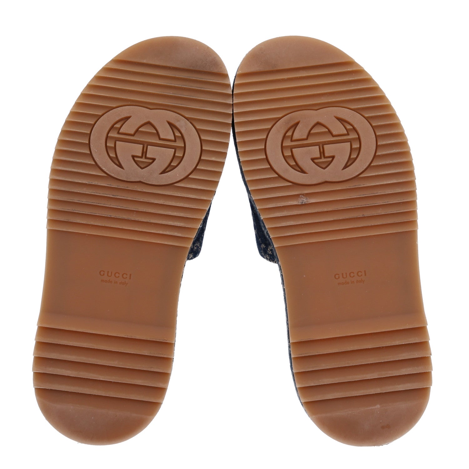Gucci New Denim GG Monogram Angelina Platform 55mm Slide Sandals 37 Blue Tea 8 of 10