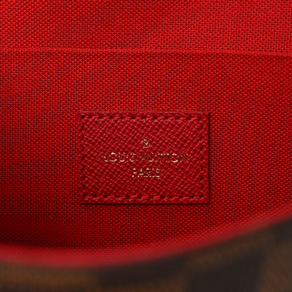 Louis Vuitton Damier Ebene Pochette Felicie Chain Wallet 7 of 14