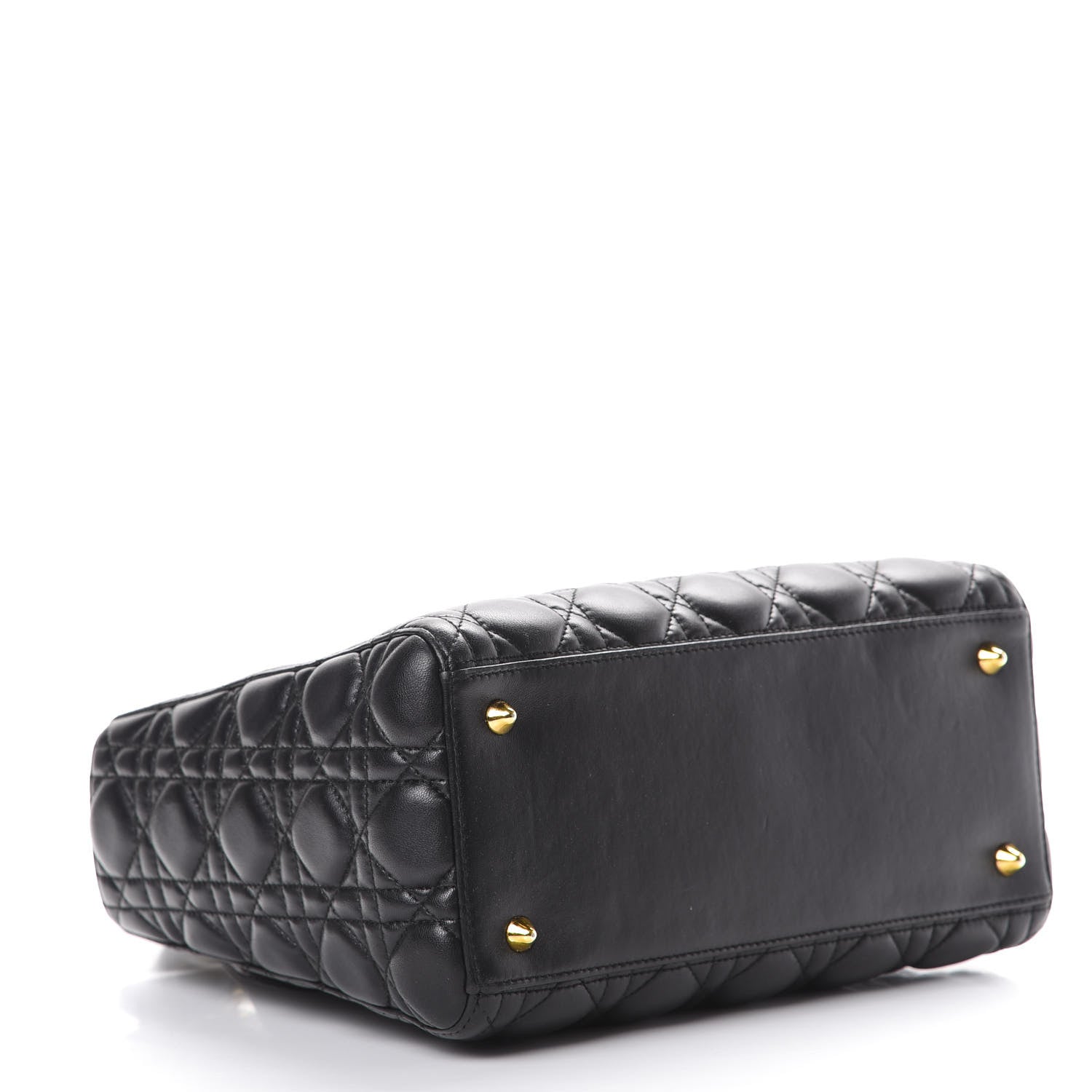 Christian Dior Lambskin Cannage Medium Lady Dior Black 3 of 11