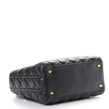 Christian Dior Lambskin Cannage Medium Lady Dior Black 3 of 11