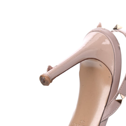 Valentino Garavani Patent Rockstud Half D'Orsay Slingback 85mm Pumps 37.5 Poudre 10 of 22