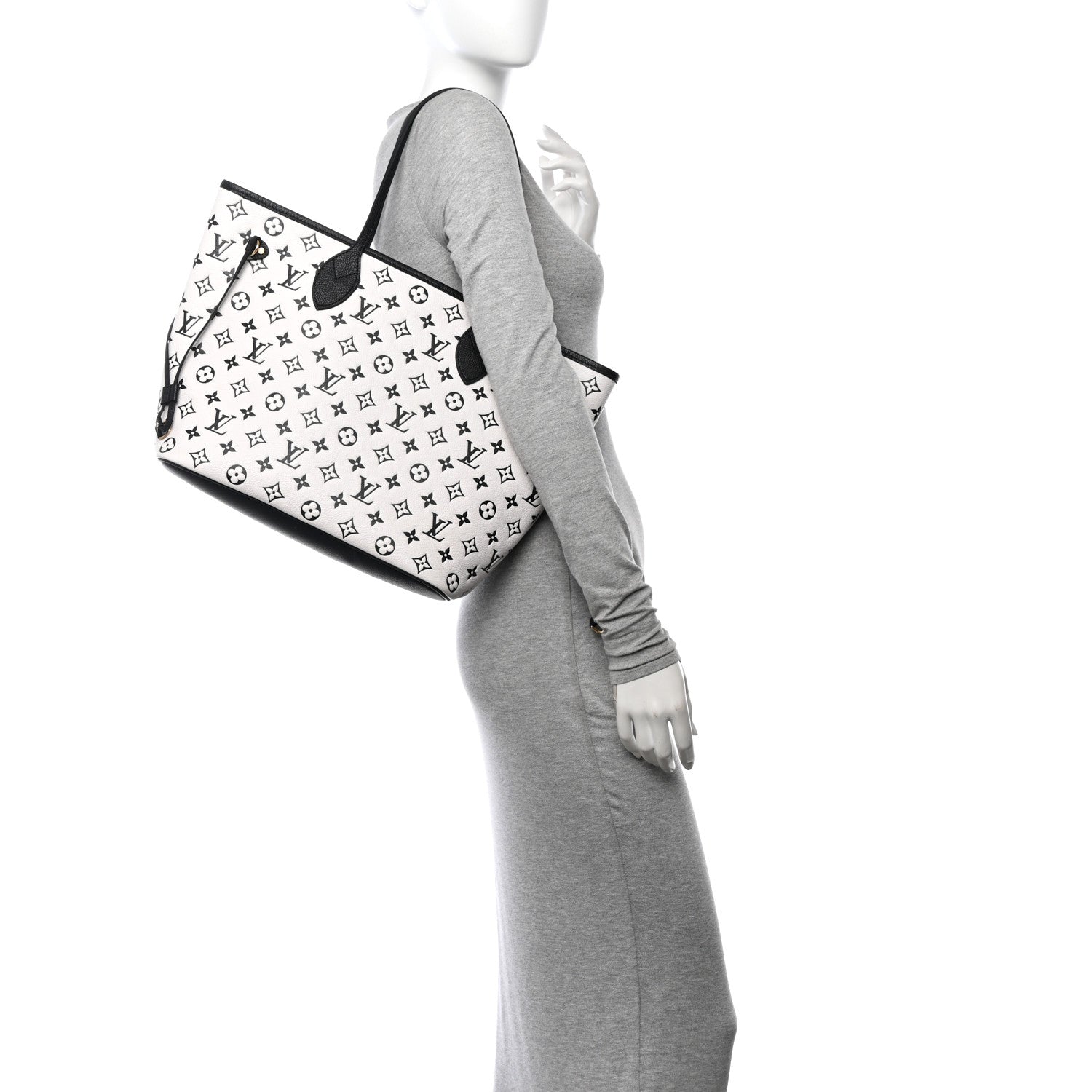 Louis Vuitton Empreinte Spring In The City Neverfull MM Black White Pink 2 of 11