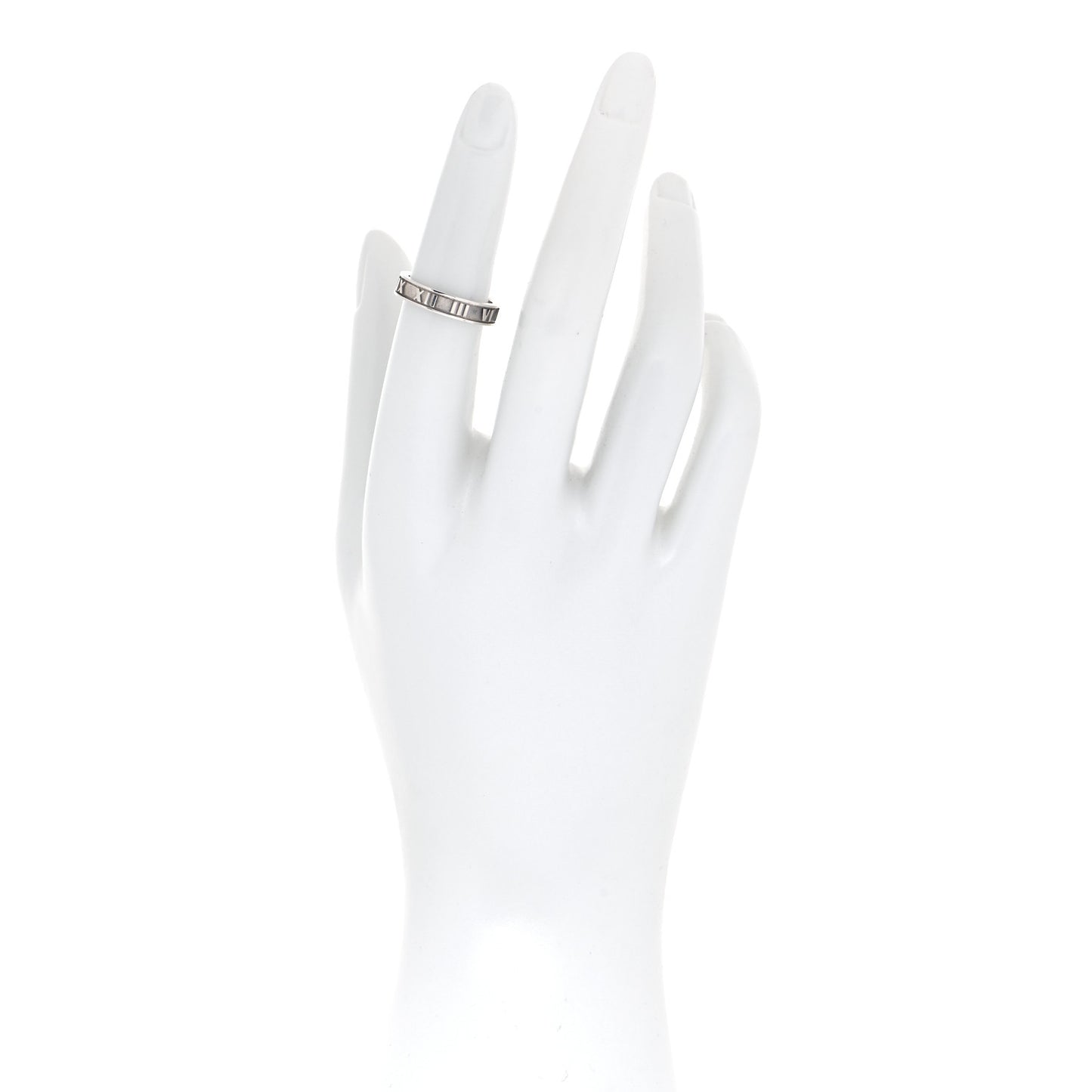 Sterling Silver Narrow Atlas Ring 50 5.25