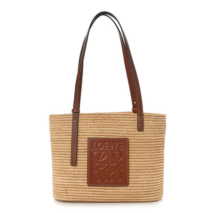 Loewe Raffia Small Square Basket Tote Bag Natural Tan 1 of 8