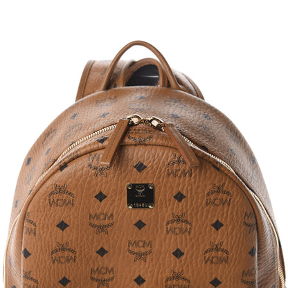 MCM Visetos Medium Side Studs Stark Backpack Cognac 10 of 10