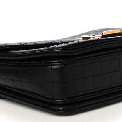 Celine Calfskin Quilted Medium C Bag Black 10 of 12