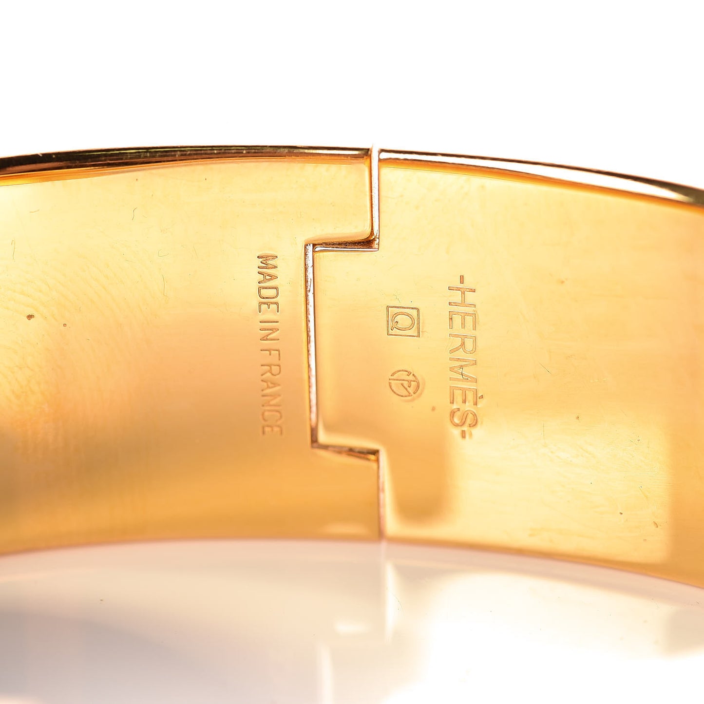 Enamel Wide Clic Clac H Bracelet GM Orange