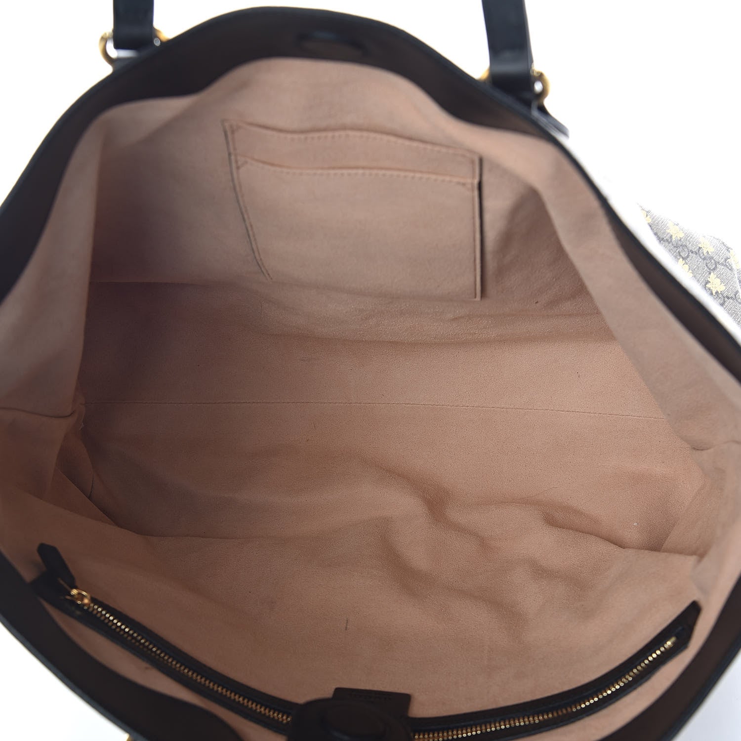 Gucci Soft GG Supreme Monogram Bees Medium Crossbody Tote Beige Oro Black 5 of 10