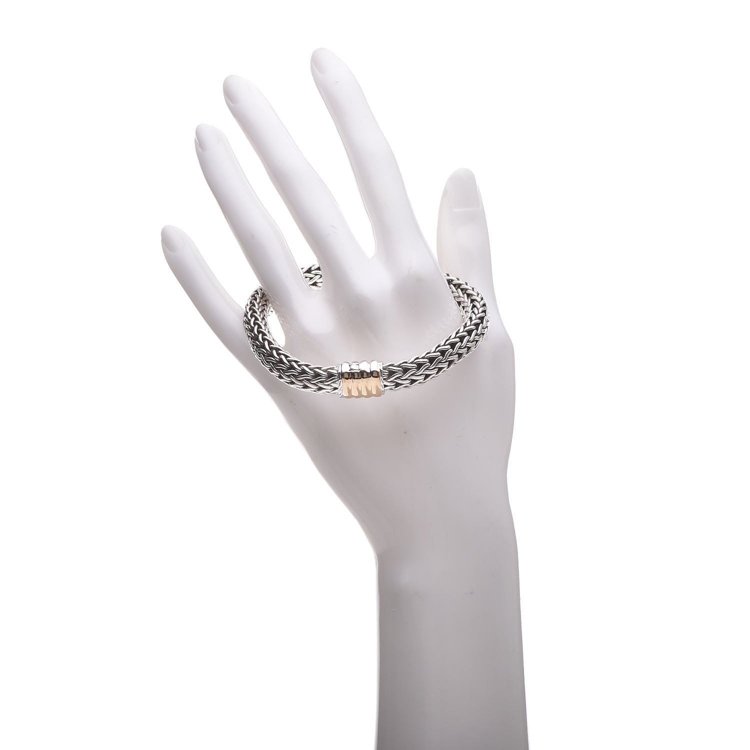John Hardy Sterling Silver 18K Yellow Gold 11mm Classic Chain Bracelet 2 of 6
