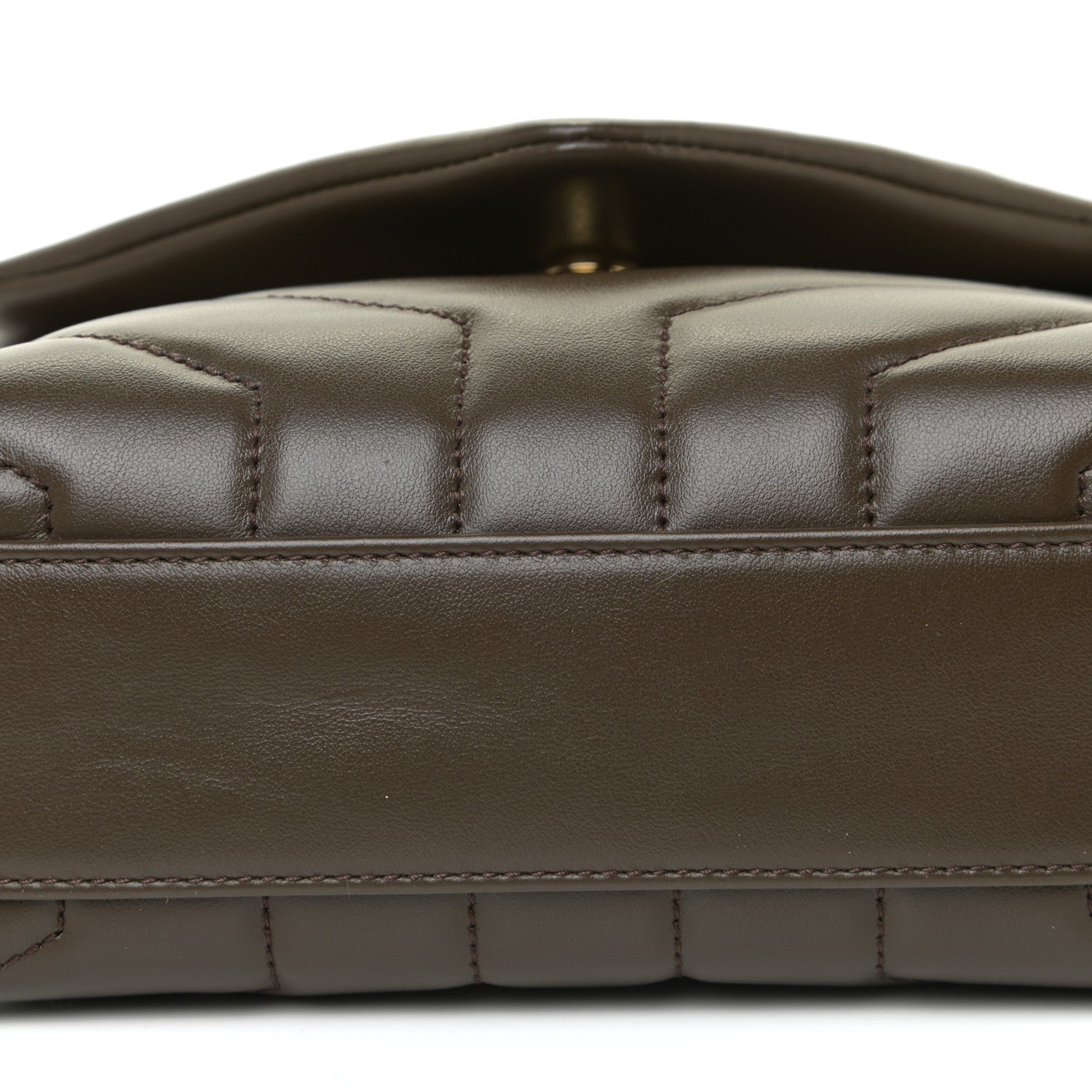 Saint Laurent Calfskin Y Quilted Monogram Toy Loulou Crossbody Bag Earth 12 of 16