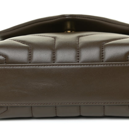 Saint Laurent Calfskin Y Quilted Monogram Toy Loulou Crossbody Bag Earth 12 of 16