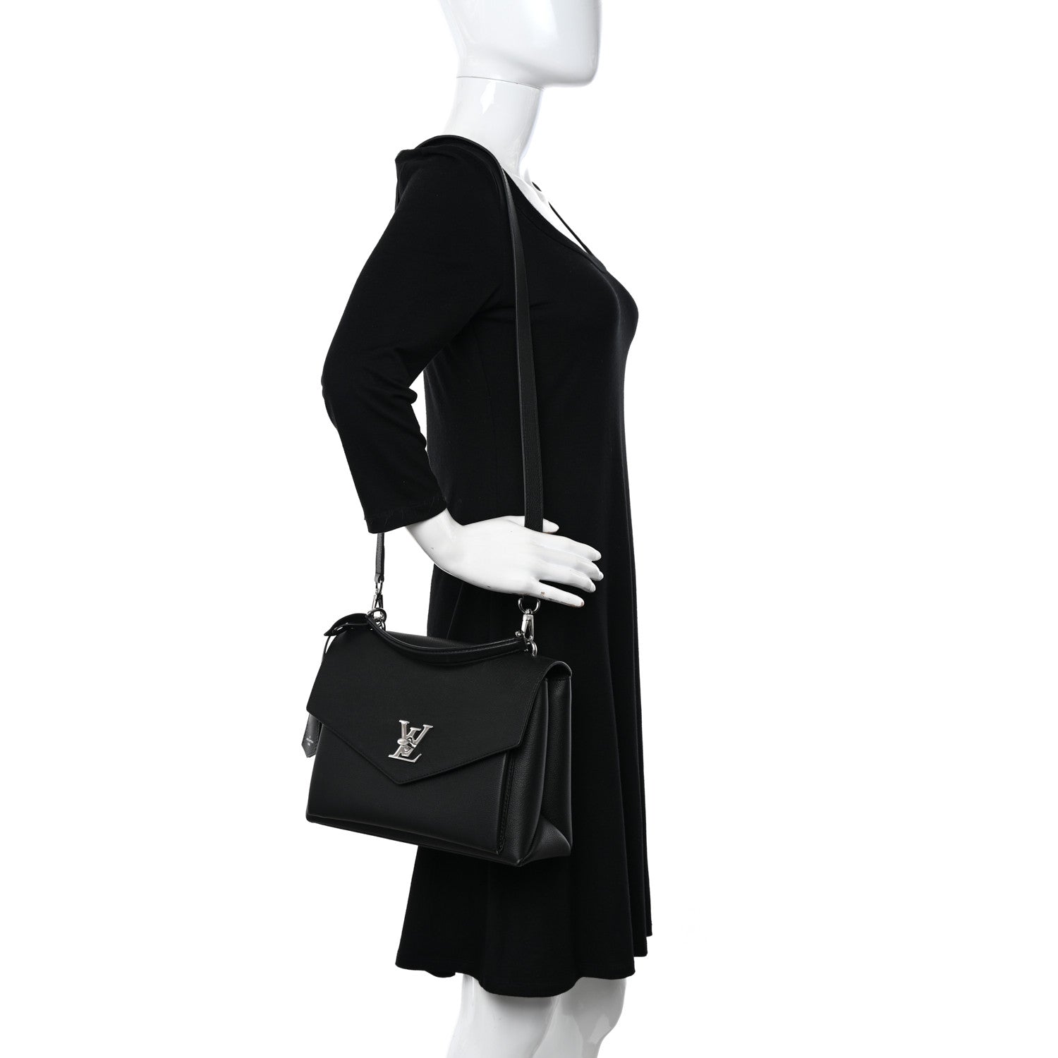 Louis Vuitton Soft Calfskin My Lockme Top Handle Black 2 of 11