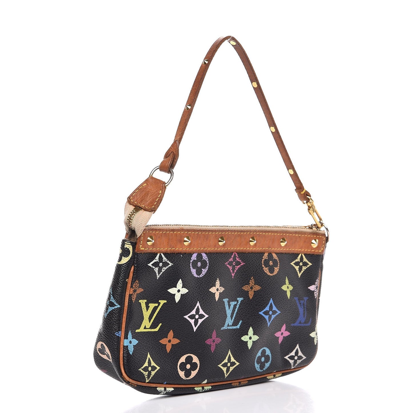 Monogram Multicolor Pochette Accessories Black